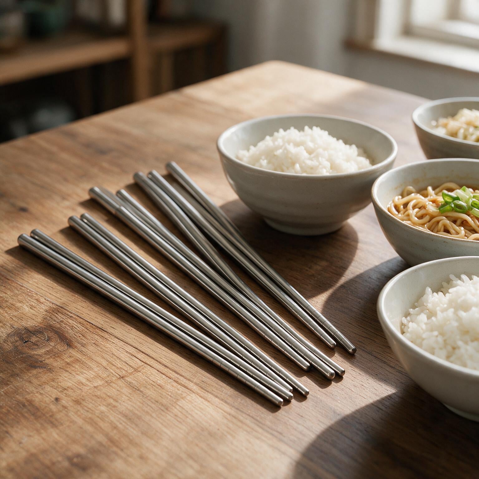 Homelab Combo Hashi de Inox Reutilizável 23 cm — Kit com 6 Pares (12 Unidades)
